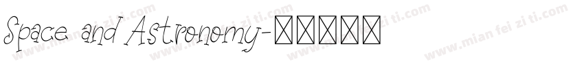 Space and Astronomy字体转换